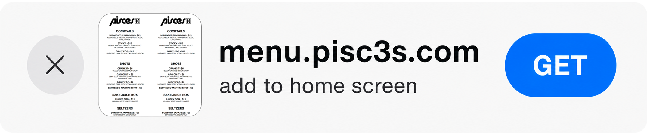 menu.pisc3s.com — add to home screen